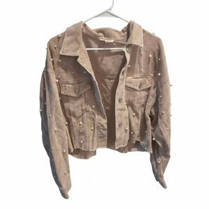Peach-love-california Women's Tan and Cream Coat